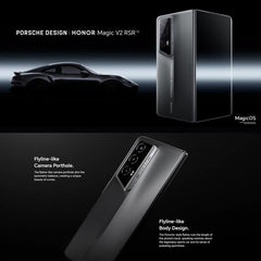 Honor Magic V2 RSR Porsche Edition, 7.92" Inner & 6.43" Outer Display, Snapdragon 8 Gen 2, MagicOS 7.2, 16GB RAM, 1TB Storage, Dual SIM, 5G Compatible, OTG Support, Google Play Ready