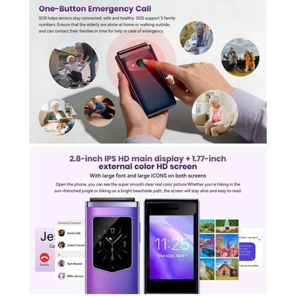 HAMTOD Flip Phone for Daily Communication and Travel Essentials