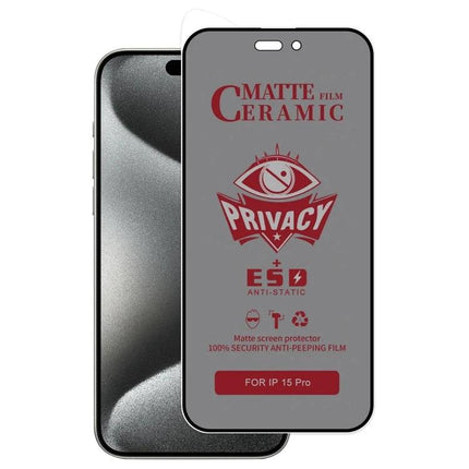 iPhone Frosted Screen Protector For Privacy In Daily Use On Trains And In Shared Spaces – matte anti-peeping privacy film for iPhone 15 Pro