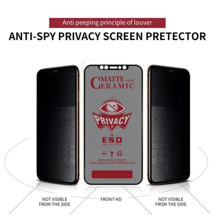 iPhone Frosted Screen Protector For Privacy In Daily Use On Trains And In Shared Spaces - matte anti-spy privacy film, ultra-thin, preserves touch responsiveness