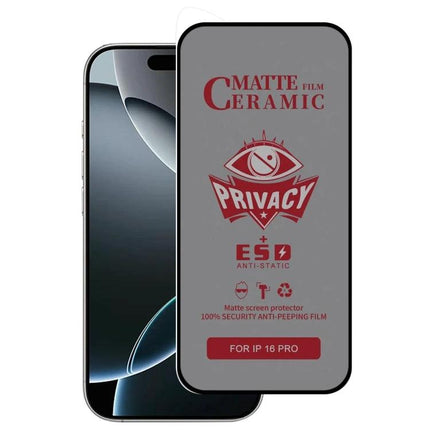 iPhone Frosted Screen Protector For Privacy In Daily Use On Trains And In Shared Spaces - matte privacy film for iPhone 16 Pro commuters