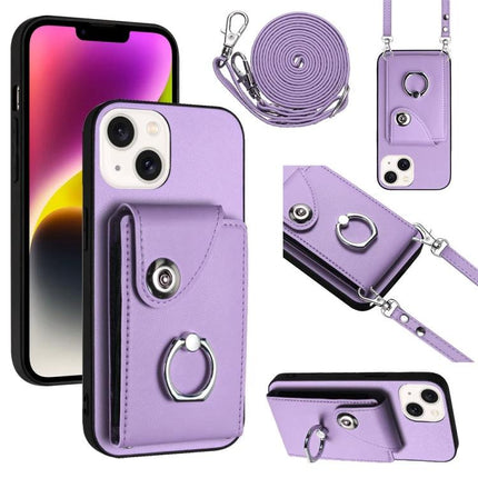 Daily Slim Carry Phone Case With Card Holder For Essential Everyday Use On The Go - slim lavender phone case with 6-card holder, lanyard and ring