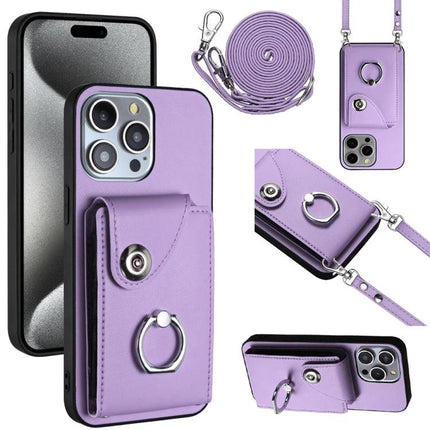 Phone Case With Card Holder For Daily Essentials Perfect For Quick Errands And Commutes - slim purple wallet case with ring and strap