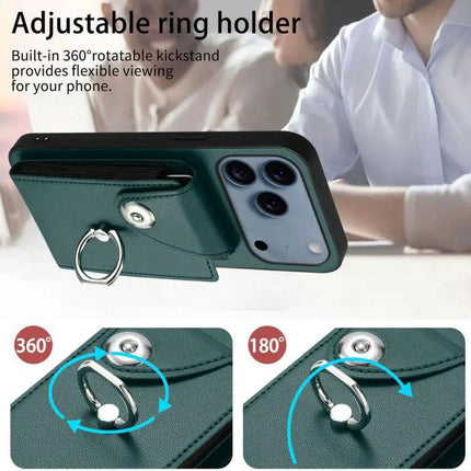 Phone Case With Card Holder For Everyday Use And Travel Holds Up To Six Cards And Cash