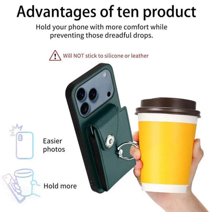 Phone Case With Card Holder For Everyday Use And Travel Holds Up To Six Cards And Cash