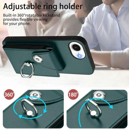 Phone Case With Card Holder For Everyday Use And Travel Holds Up To Six Cards And Cash - teal ring holder kickstand, holds up to 6 cards/cash