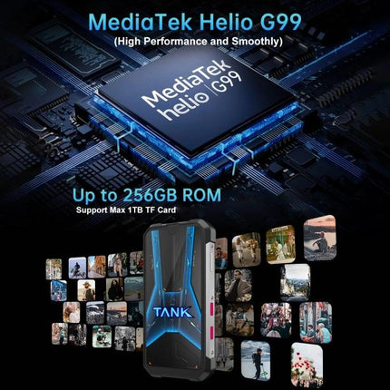 Compact Unihertz Tank Mini for Travel and Daily Use rugged smartphone with MediaTek Helio G99, 5800mAh battery, camping light and expandable storage