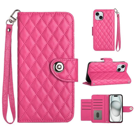 Leather Phone Case With Lanyard For Daily On The Go Use Keeps Phone Handy And Protected - pink quilted wallet phone case with wrist strap