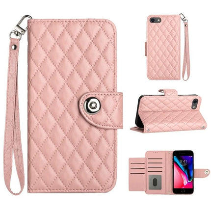 Flip Leather Phone Case With Lanyard For Daily Carry And Card Slots, Secure Access During Commutes And Errands - pink quilted wallet case with strap
