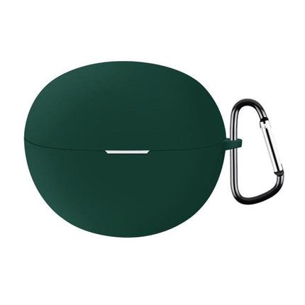 Protect Your Huawei FreeClip Earphones for Daily Use With Silicone Case — dark green silicone protective case with carabiner