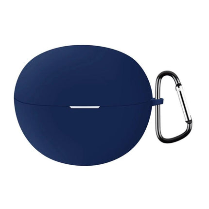 Protect Your Huawei FreeClip Earphones for Daily Use With Silicone Case navy blue protective cover with carabiner
