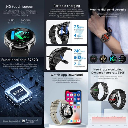 X10 Smart Bracelet for Everyday Connectivity and Wear showing smartwatch features, HD touch screen, heart rate monitoring and app notifications