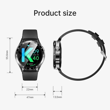 X10 Smart Bracelet for Everyday Connectivity and Wear - front and side product size view with dimensions 55.6mm x 47mm x 13.5mm