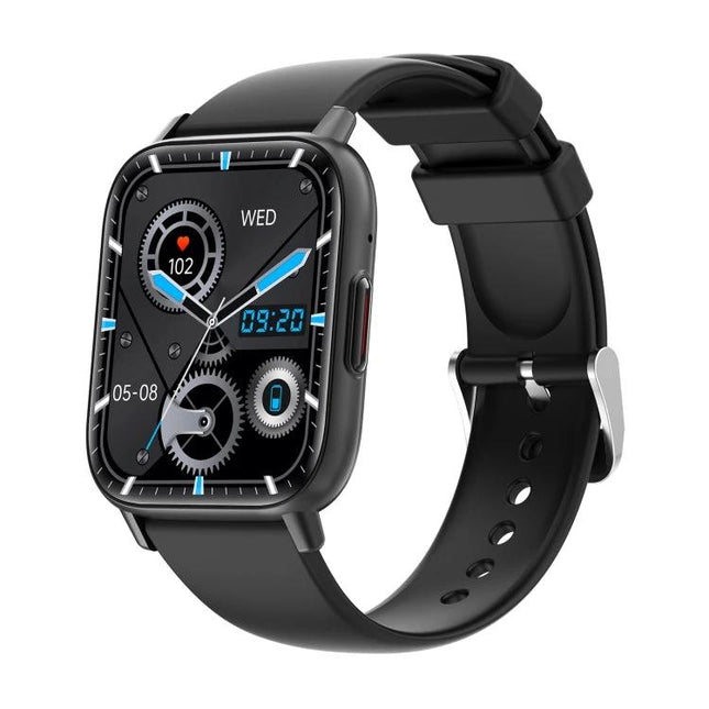 Daily Health Monitoring Watch for Active Lifestyles - black smartwatch showing heart rate, steps, sleep tracking and sport modes