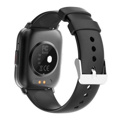 Daily Health Monitoring Watch for Active Lifestyles sleek black smartwatch back view showing heart rate sensor and adjustable strap
