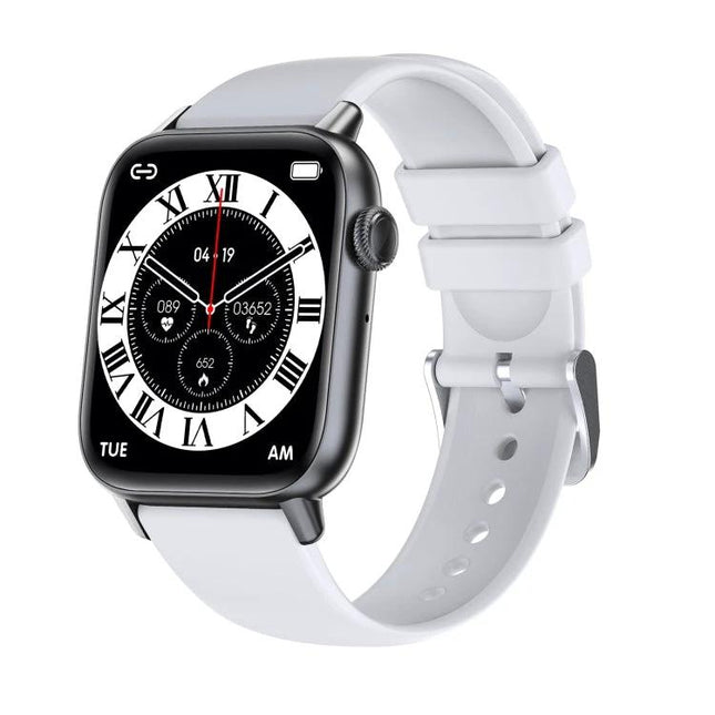 Daily Smart Watch for Everyday Health and Fitness Tracking - white smartwatch showing activity and heart rate on wrist-ready display