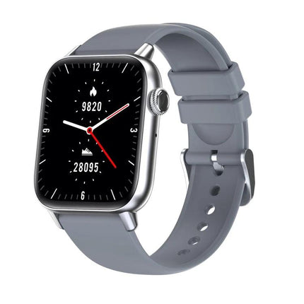 Daily Smart Watch for Everyday Health and Fitness Tracking - gray smartwatch showing steps and heart rate on wrist-ready display