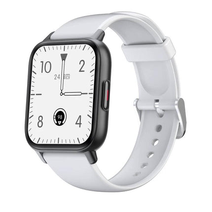 Daily Watch for Tracking Health and Fitness Activities - sleek white smartwatch showing time, heart rate icon and silicone band for everyday activity monitoring