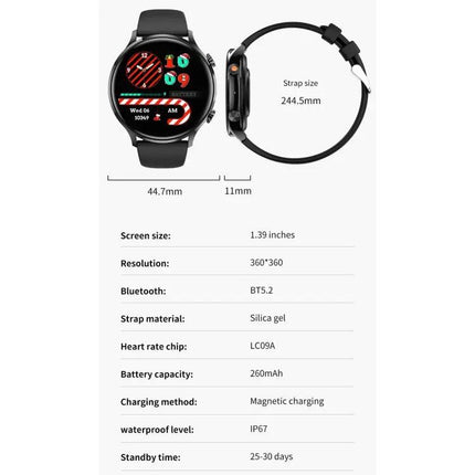 Smart Sport Watch With 1.39 Inch Display And Bluetooth Call | Syndmart