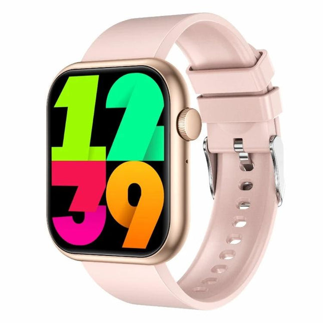 Daily Health Monitoring Watch for Everyday Wellness Routines - rose gold smartwatch showing colorful digital display, heart rate and activity tracking features