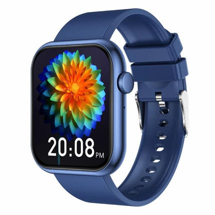 Daily Health Monitoring Watch for Everyday Wellness Routines blue smartwatch showing heart rate, sleep and SpO2 tracking on wrist