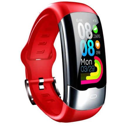 Spovan Bracelet Supports Daily Health Tracking Needs - red fitness tracker showing heart rate, steps, and activity rings on color display