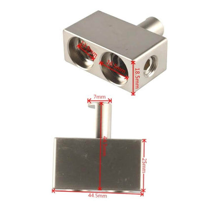 2-Pack Car Audio 2-In-1 Wire Power Supply Terminals aluminum alloy dual-block terminal for secure car amplifier and head-unit power connections