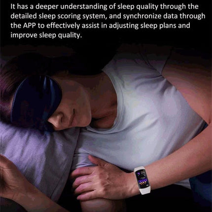 SPOVAN Bracelet for Daily Health and Activity Tracking showing sleep monitoring on wrist during nighttime rest