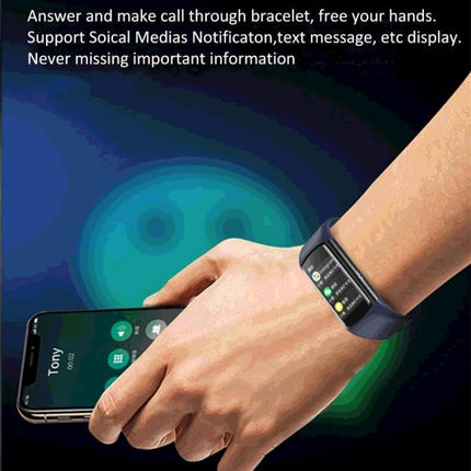 SPOVAN Bracelet for Daily Health and Activity Tracking showing call control, heart rate and notifications on wrist during phone call