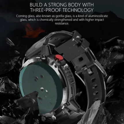 Essential Smart Watch for Everyday Health and Activity Tracking rugged black watch with impact-resistant glass and sports strap