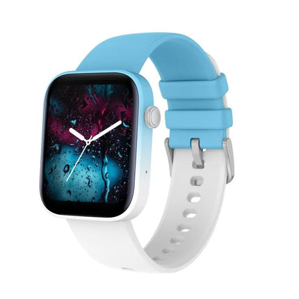 Daily Watch for Fitness Tracking and Health Monitoring - light blue silicone band smartwatch showing heart rate and step tracking