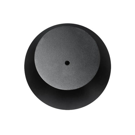 Angled Metal Desktop Stand For Bluetooth Speaker Organizer, compact black metal stand angling speaker for clearer desk audio
