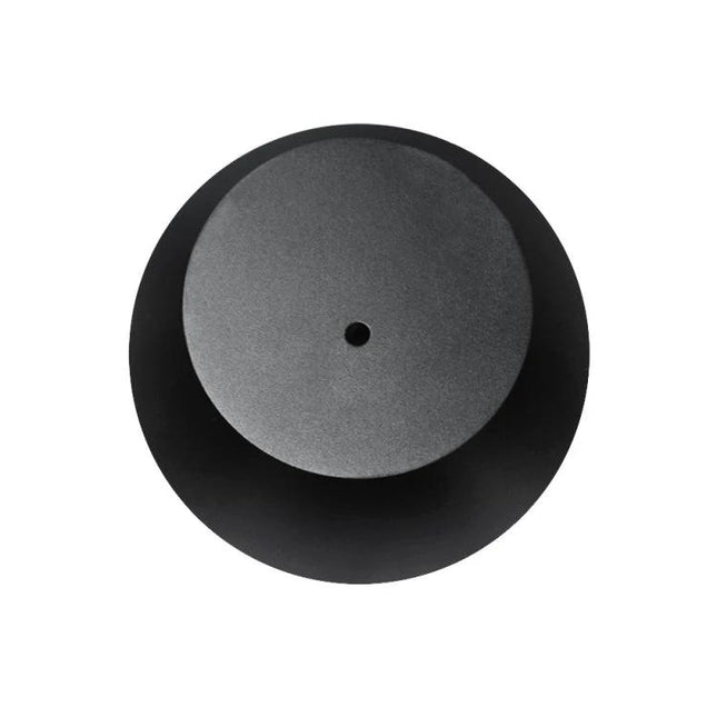 Angled Metal Desktop Stand For Bluetooth Speaker Organizer, compact black metal stand angling speaker for clearer desk audio
