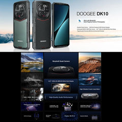 DOOGEE DK10 5G Smartphone with Quad Cameras, 6.67" AMOLED Display, Side Fingerprint, Android 13, Dimensity 8020 Processor, 12GB RAM, 512GB Storage, Fast Charging, IP68 Waterproof