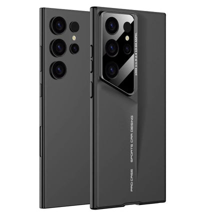 Samsung Galaxy Phone Case For Everyday Protection slim matte black ultra-thin protective case showing back camera cutouts and raised rim