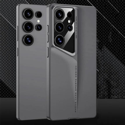 Samsung Galaxy Phone Case For Everyday Protection - ultra-thin gray GKK case showing rear camera cutouts and 360-degree drop scratch protection