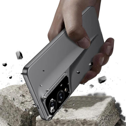 Samsung Galaxy Phone Case For Everyday Protection slim gray case showing drop resistance and camera cutout