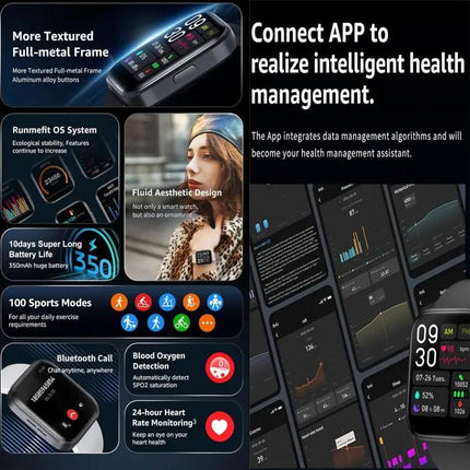 Bluetooth Call Smartwatch With Heart Rate And BP Monitor