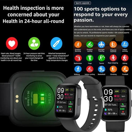 Bluetooth Call Smartwatch With Heart Rate And BP Monitor