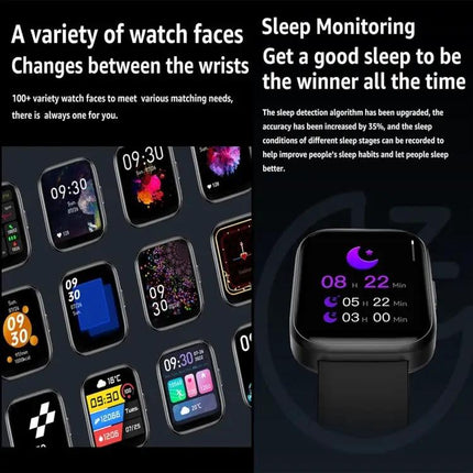 Bluetooth Call Smartwatch With Heart Rate And BP Monitor