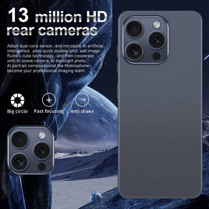 Reliable Smartphone for Everyday Communication and Use - dual SIM Android with 13 million HD rear cameras, fast focusing and anti-shake for commuters