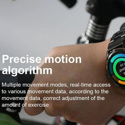 Versatile Smart Watch for Daily Wear and Activity Tracking on wrist showing activity rings and precise motion algorithm