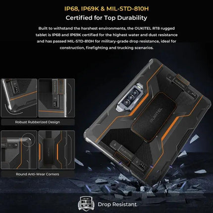 OUKITEL RT8 Rugged 11 Inch Android 13 Tablet 6GB/256GB