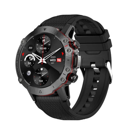 ELF3 Smart Watch for Everyday Health and Activity Tracking - black rugged watch with heart rate and step-tracking display
