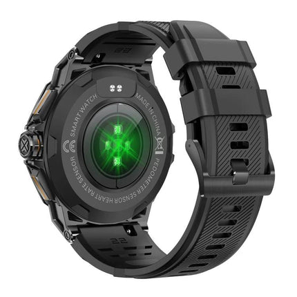 Smart Watch for Everyday Wear and Staying Connected – black fitness smartwatch back view showing heart rate sensor and durable strap