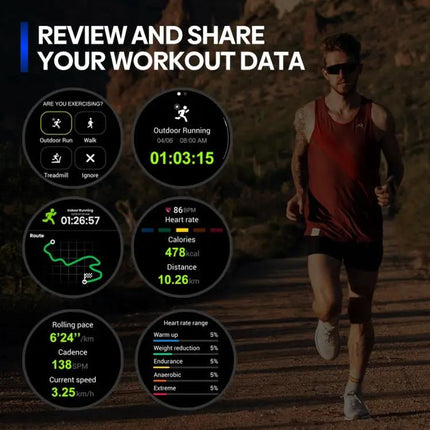 Zeblaze Stratos Smartwatch With Bluetooth Calling For Sports