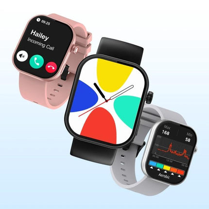 Zeblaze Smart Watch for Everyday Health and Activity Use showing multiple color watches with call, colorful dial, and heart rate/O2 monitoring