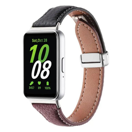Samsung Galaxy Fit 3 Slim Litchi Leather Magnetic Band