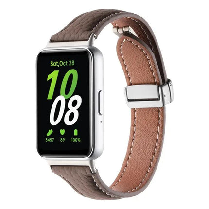 Samsung Galaxy Fit 3 Slim Litchi Leather Magnetic Band