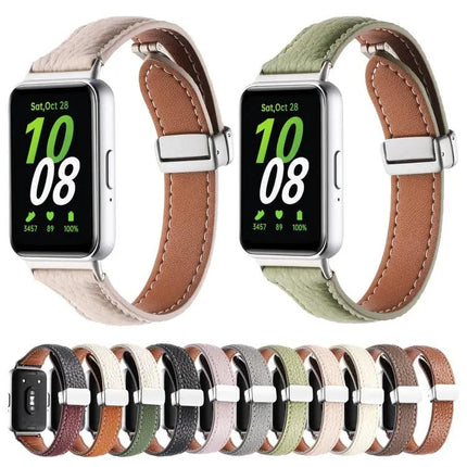 Samsung Galaxy Fit 3 Slim Litchi Leather Magnetic Band